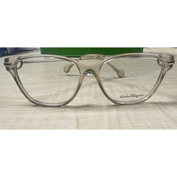 NEW Salvatore Ferragamo SF2864 690 Light Beige Cat Eye Women\'s Eyeglasses Luxury main image 5